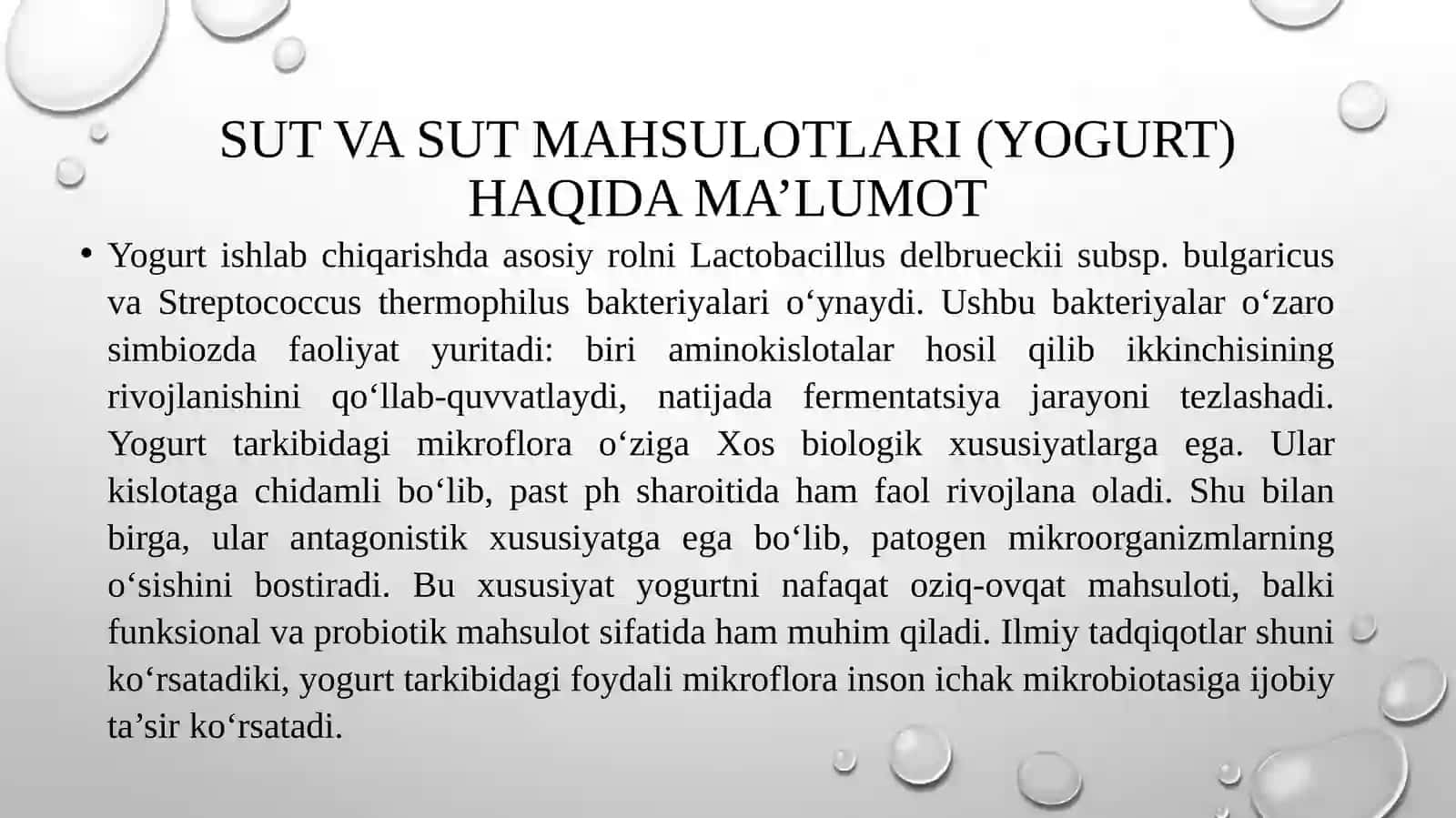 Oziq ovqat mahsulotlaridan yogurtni mikrobiologik tekshirish usullari 3