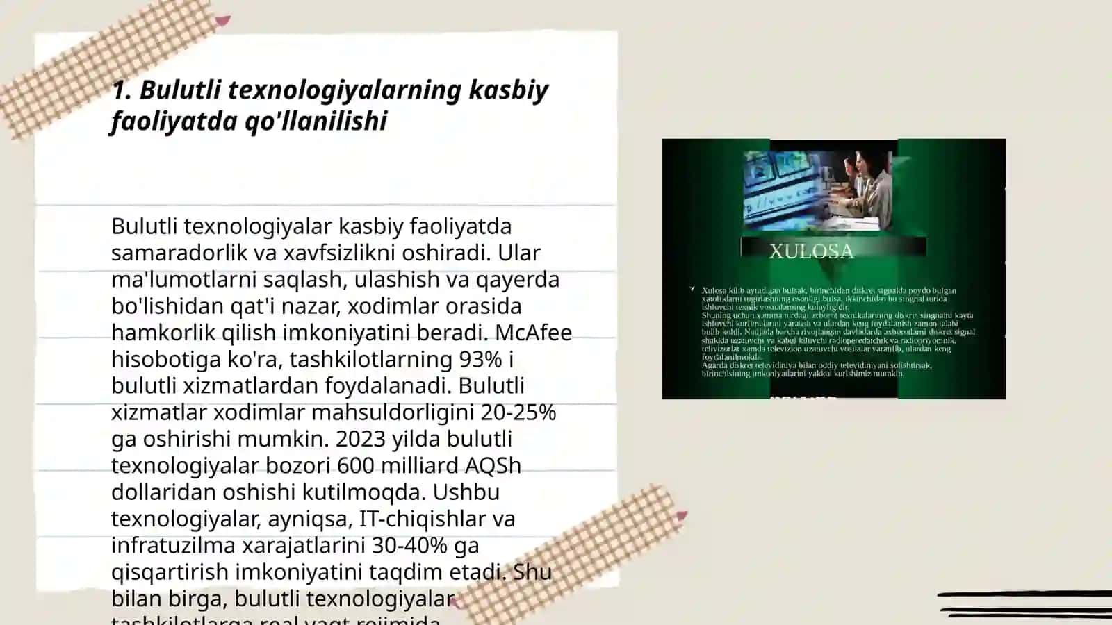 Bulutli texnologiyalar kasbiy faoliyatda 3