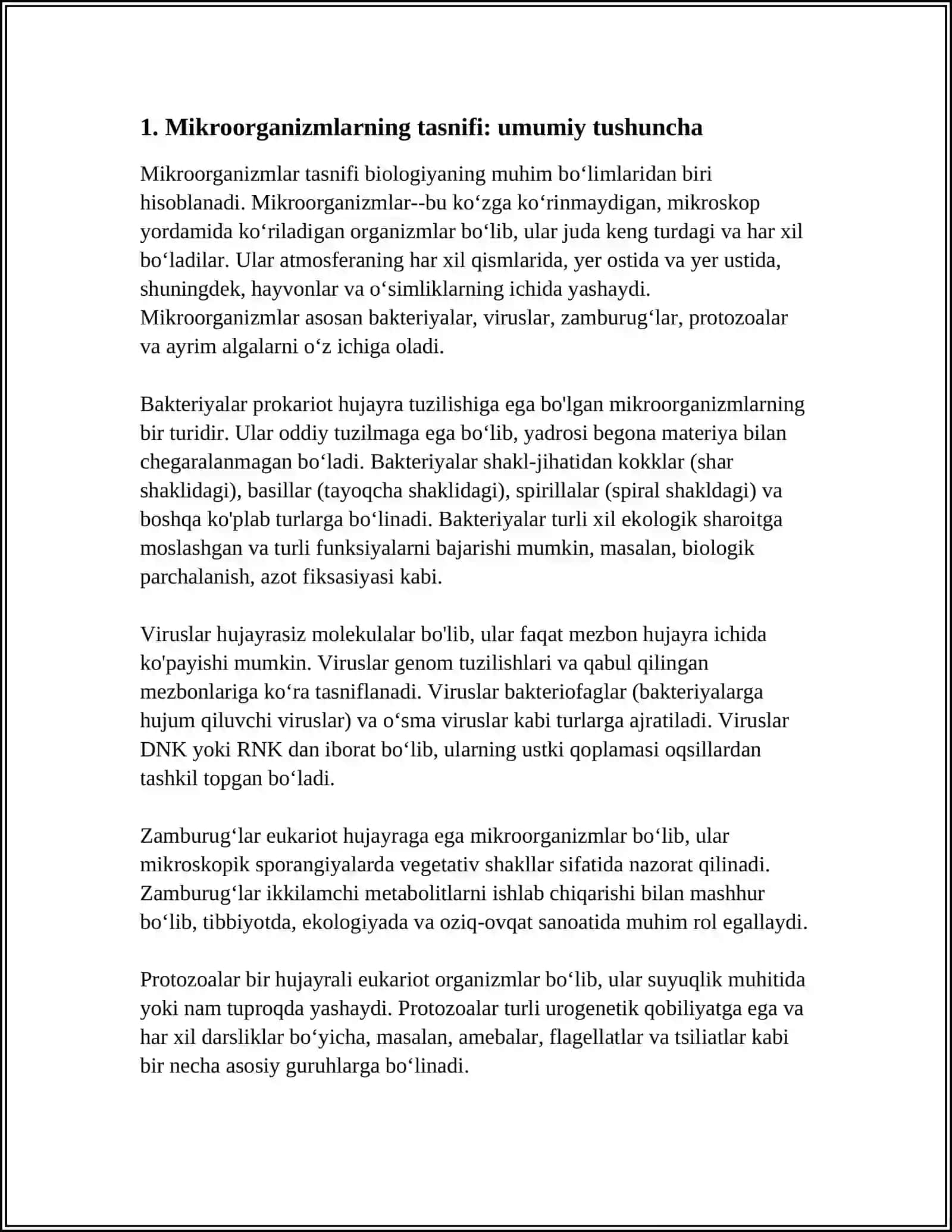 MIKROORGANIZMLAR KLASSIFIKATSIYASI 3