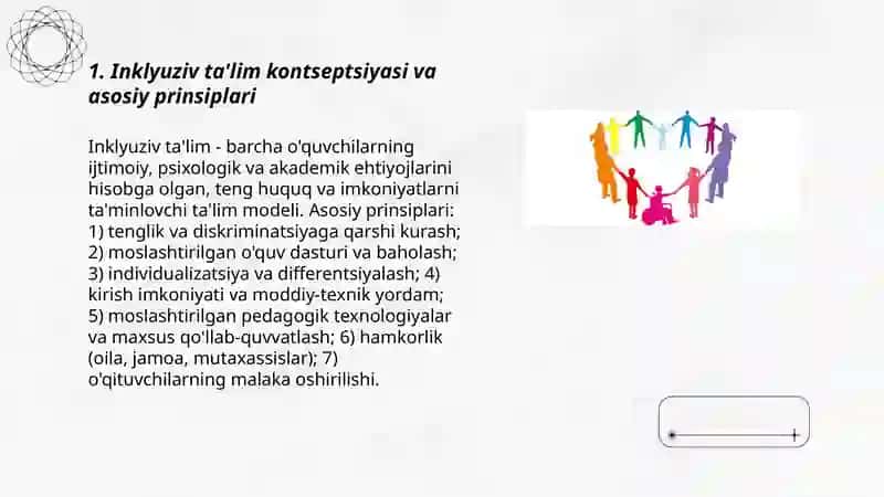 Inklyuziv ta'limning psixologik-pedagogik va tashkiliy shartlari 3