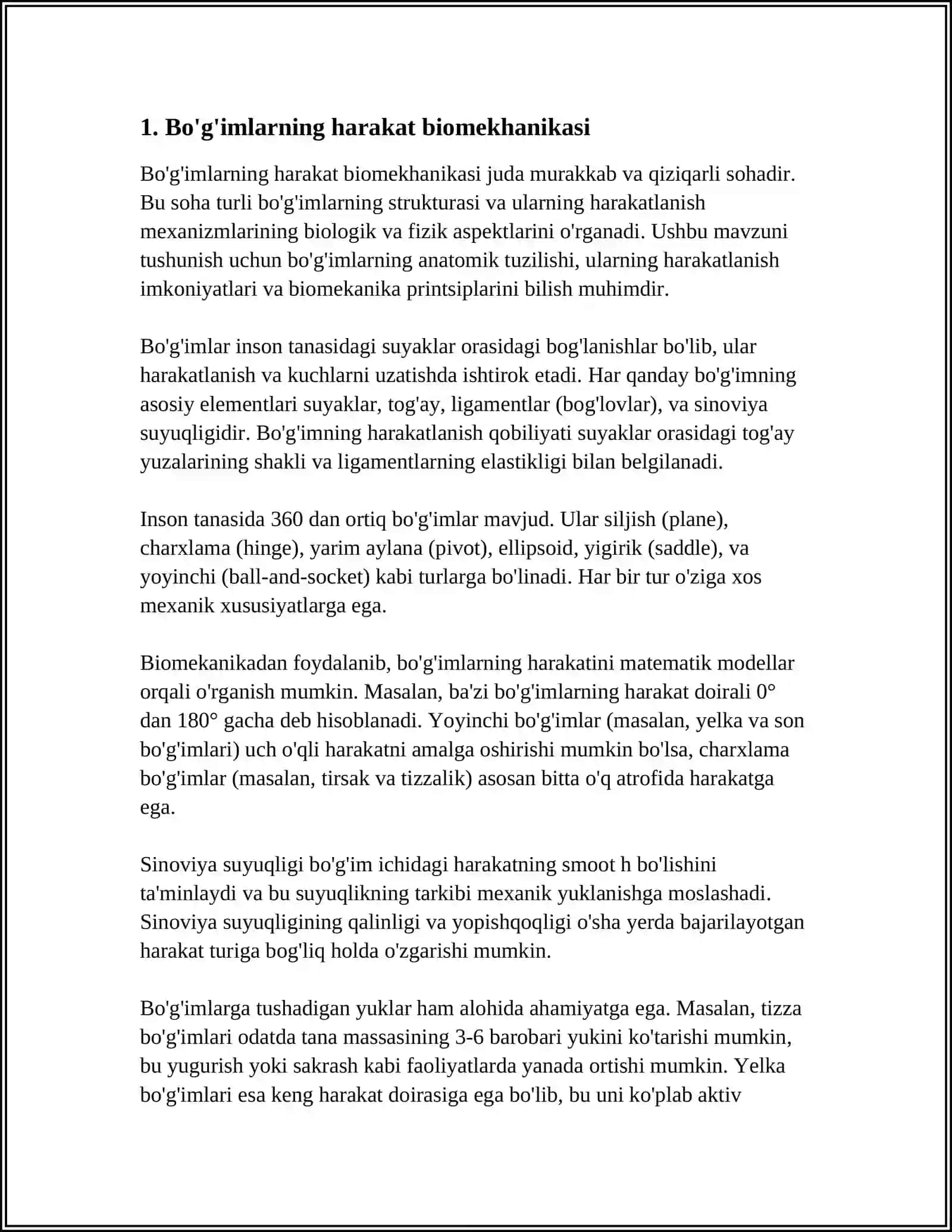 BOG’IMLARNING BIOMEXANIKASI. BIRLASHMALARNING RENTGENANATOMIYASI 3