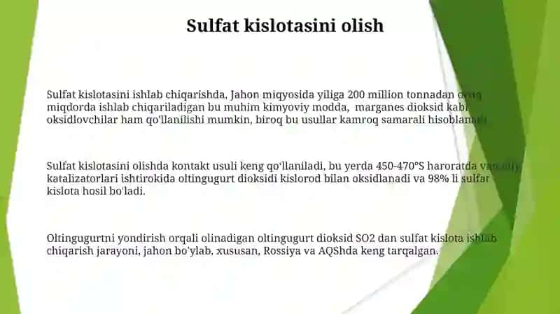 Kislotalarning olinishi va xossalari 3
