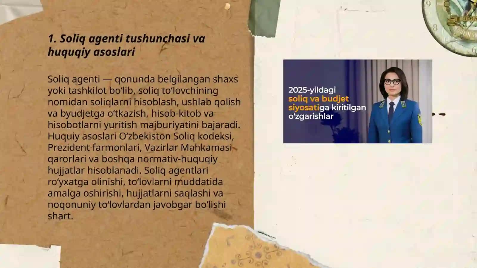 Soliq agentlari va ularning majburiyatlari 3