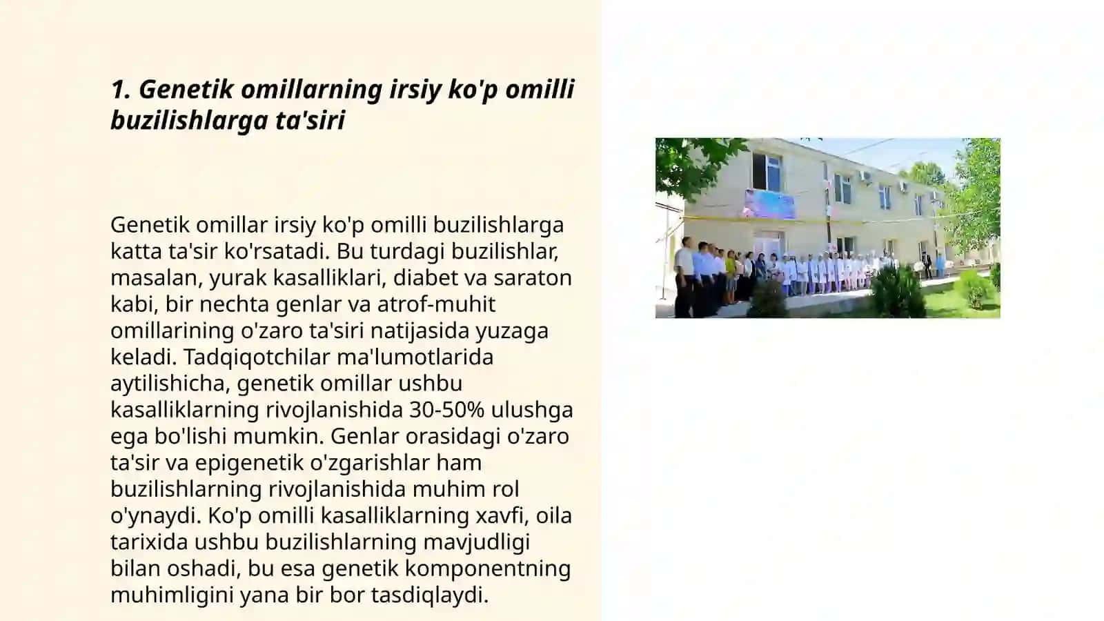 Genetik omillar irsiy ko'p omilli buzilishlarga ta'siri 3