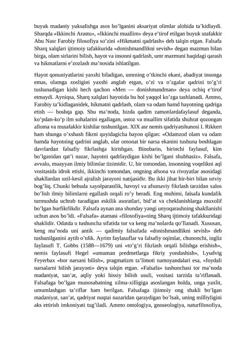 Falsafaning baxs mavzulari va asosiy muammolar 3