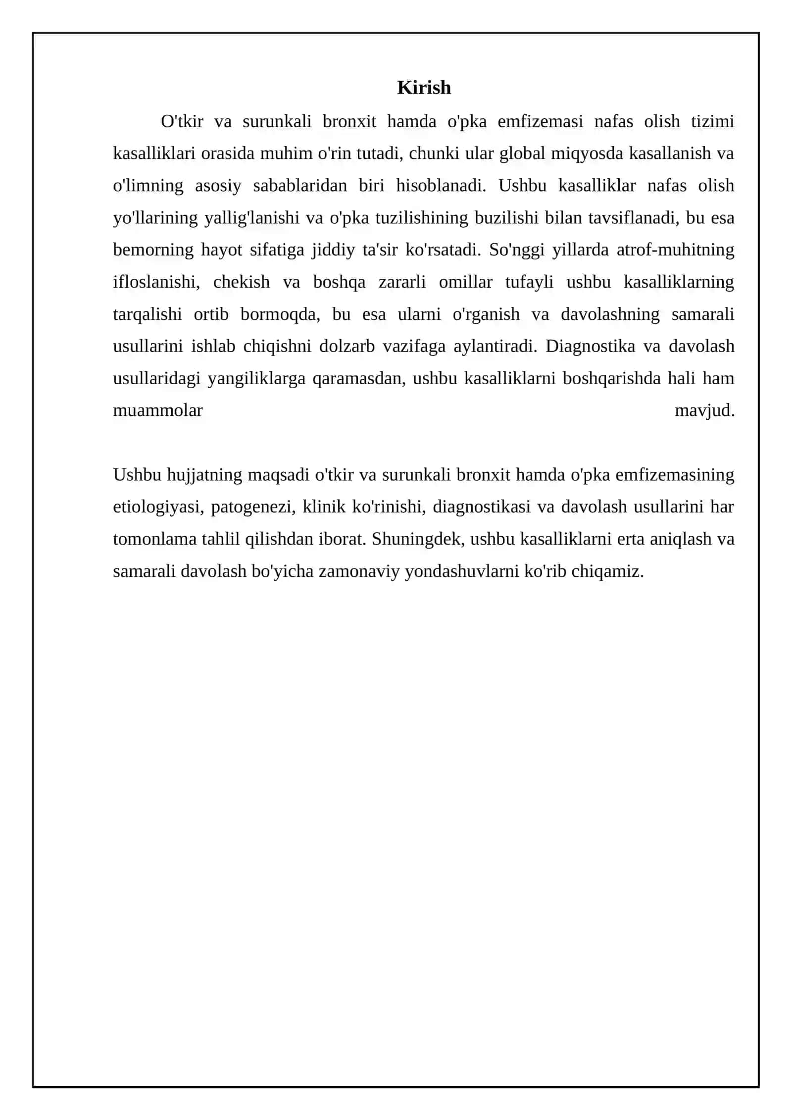 O'tkir va surunkali bronxit va o'pka emfizemasi 3