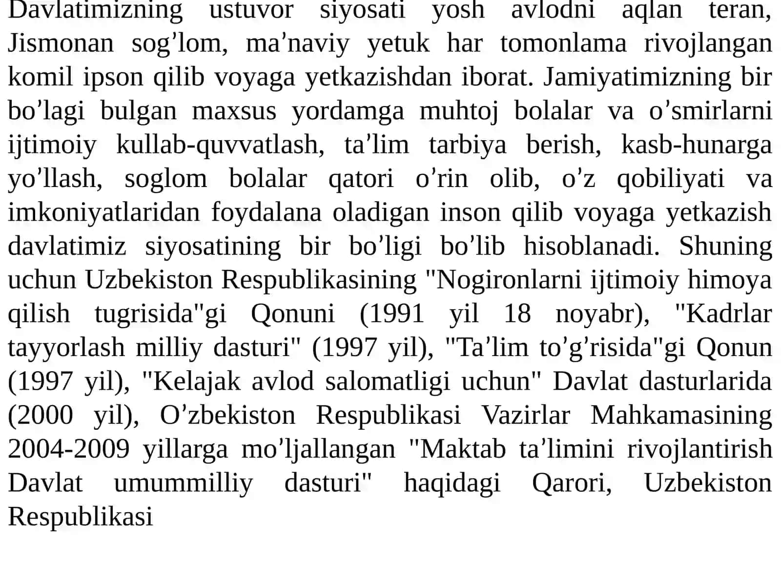 O‘ZBEKISTON RESPUBLIKASIDA INKLYUZIV TA’LIMNING YO‘LGA QO‘YILISHI 3