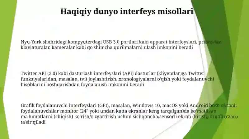 Interfeys asoslari 3