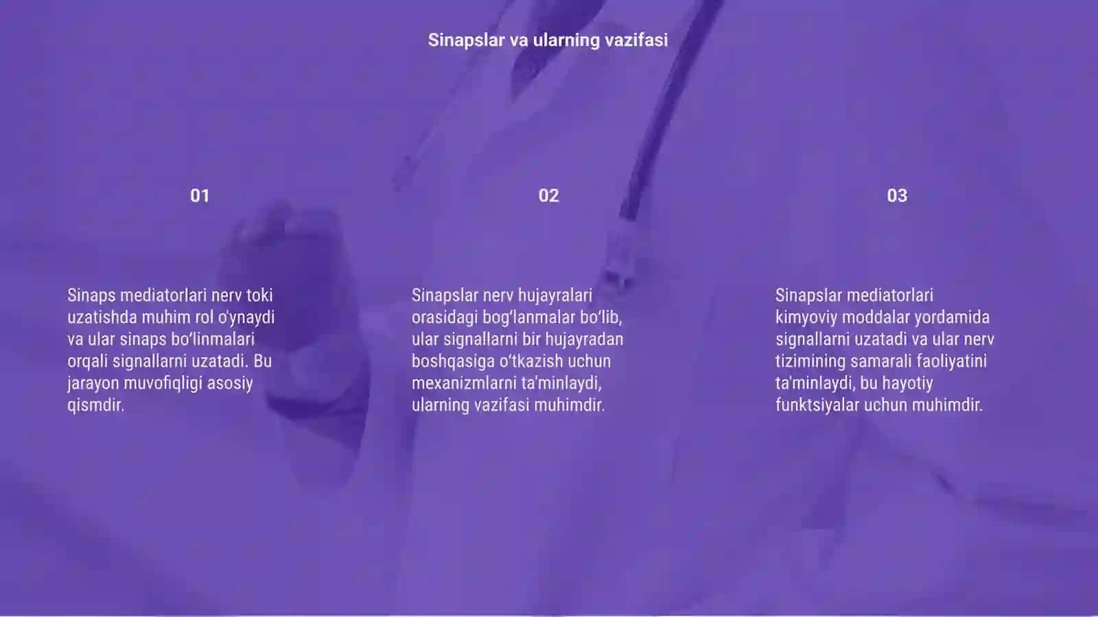Sinaps mediatorlarining umumiy tavsifi 3
