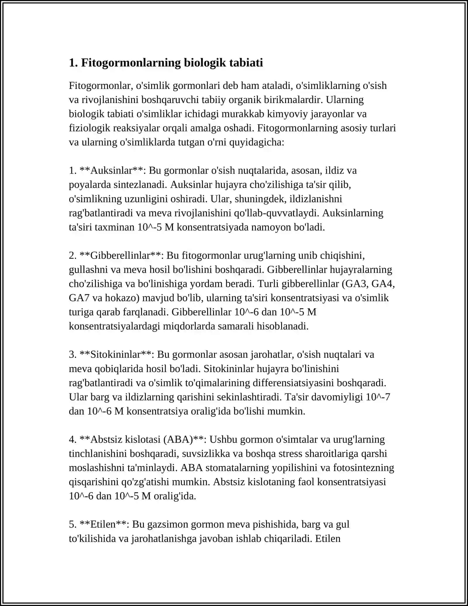 FITOGORMONLAR TA'SIR ETISHINING FIZIOLOGIK ASOSLARI 3