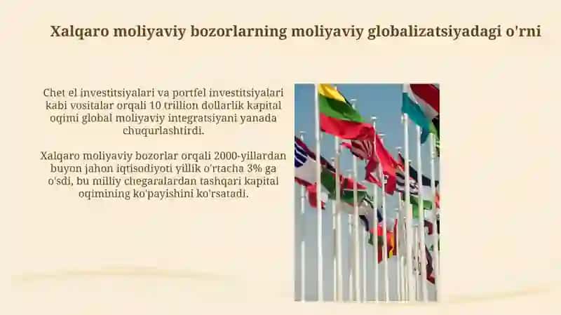 Xalqaro moliya bozorlarining moliyaviy globalizatsiyadagi roli 3