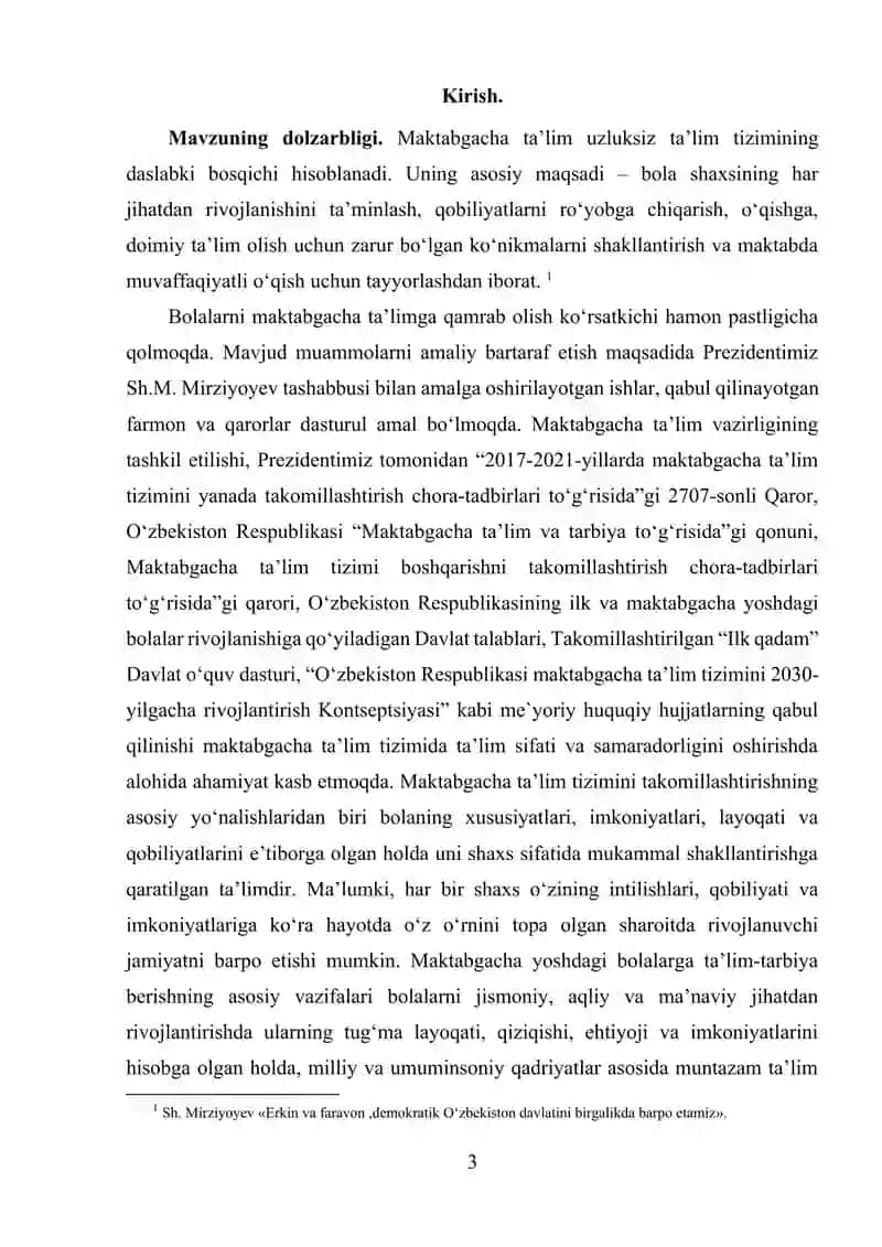 Maktabgacha Ta'lim Tarbiyani Tashkil Etish Texnologiyasi 3
