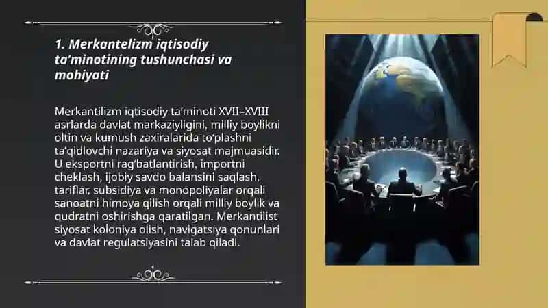 Merkantelizm iqtisodiy ta'lim 3