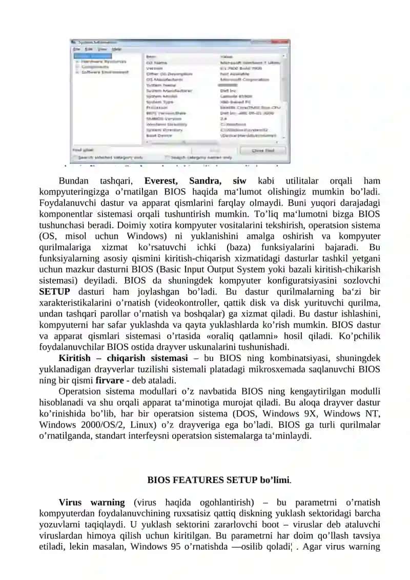Operatsion tizim arxitekturasi BIOS-da ishlash 3