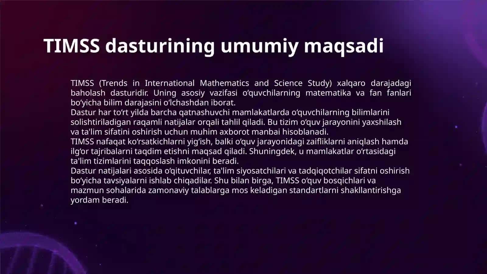 TIMSS XALQARO BAHOLASH DASTURIDA "ALGEBRA" MAZMUN SOHASIGA OID TOPSHIRIQLAR 3