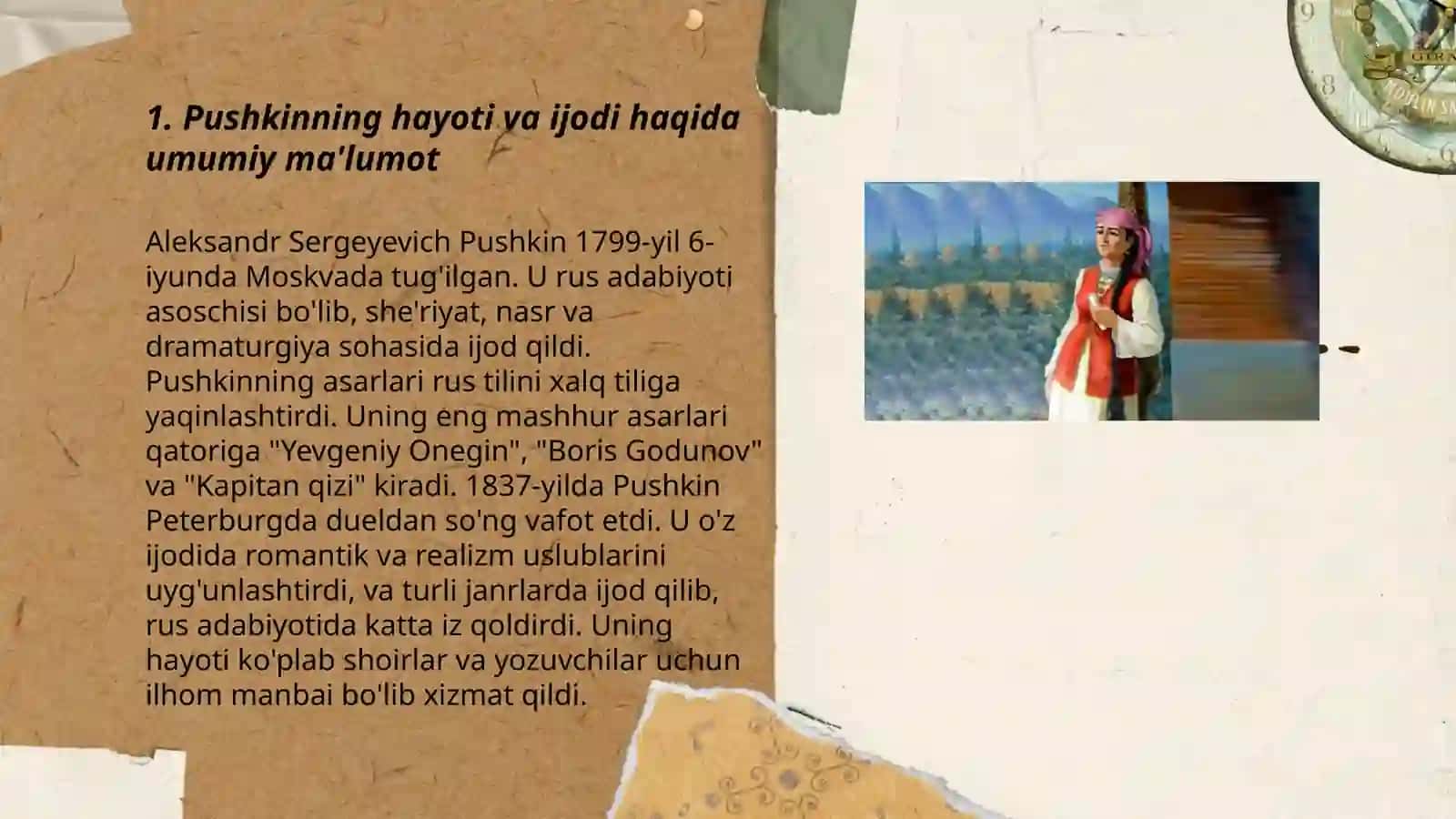 Pushkin hayoti va ijodi ertaklari 3