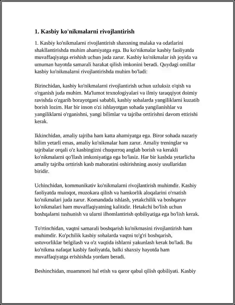 SHAXSNING MALAKA VA ODATLARI 3