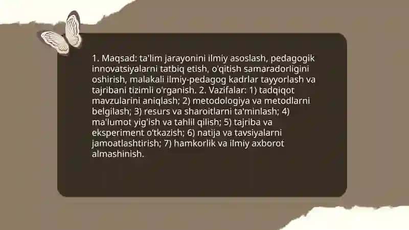 Pedagogik ilmiy tadqiqot ishlarini tashkil etishning maqsad va vazifalari 3