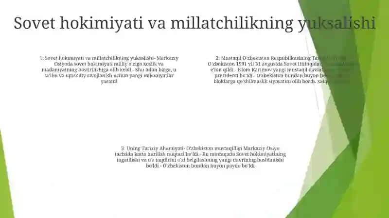 Mustaqil O'Zbekiston Respublikasining Tashkil Topishi Va Uning Tarixiy Ahamiyati 3