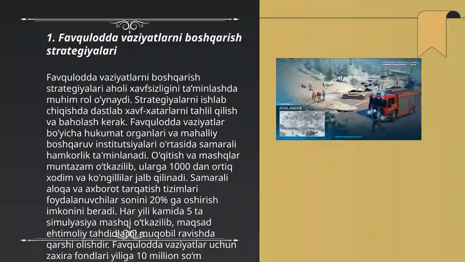 Favqulodda vaziyatlarni boshqarish strategiyalari 3