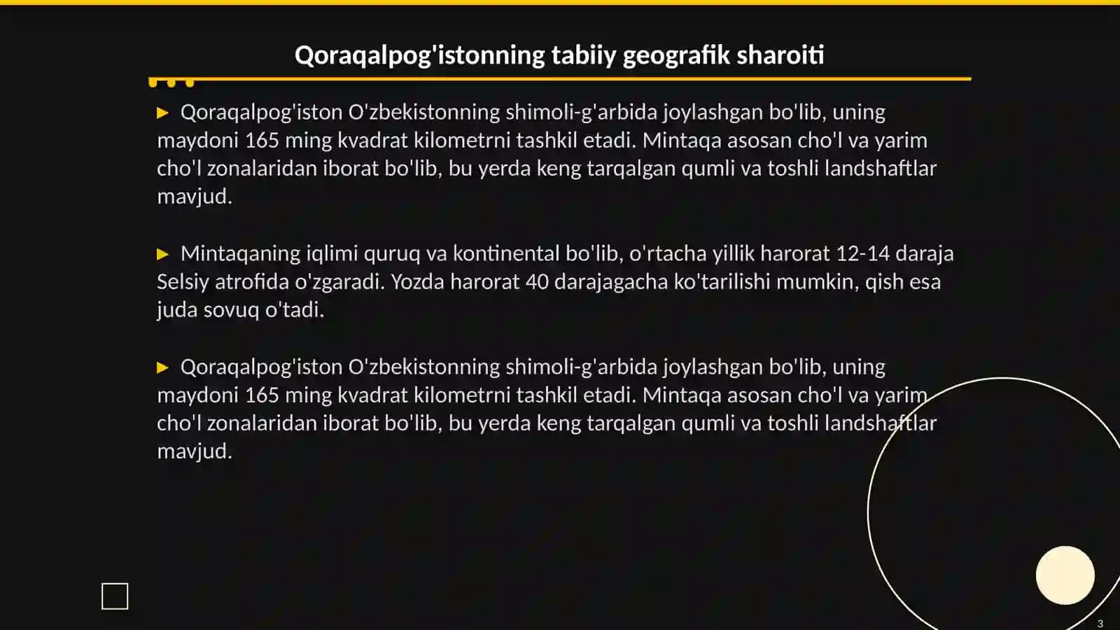 Qoraqalpog'iston biologiyasi 3