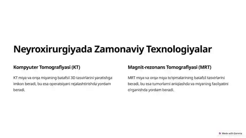 Neyroxirurgiya: Yutuqlar va Kelajak 3