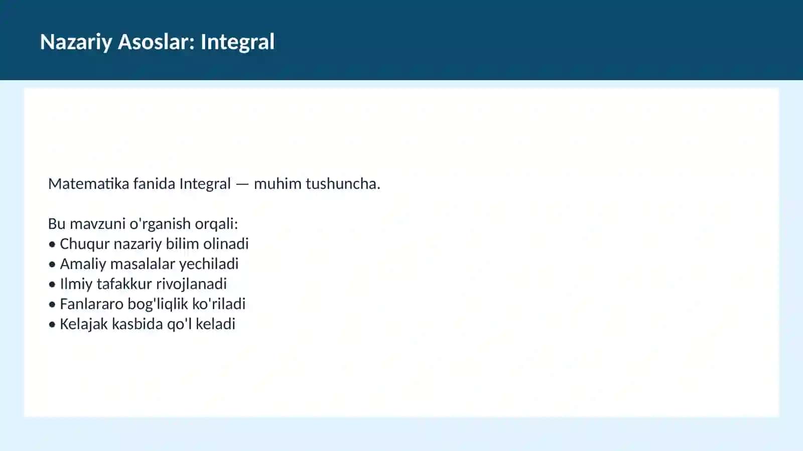 Matematika dars ishlanma 3