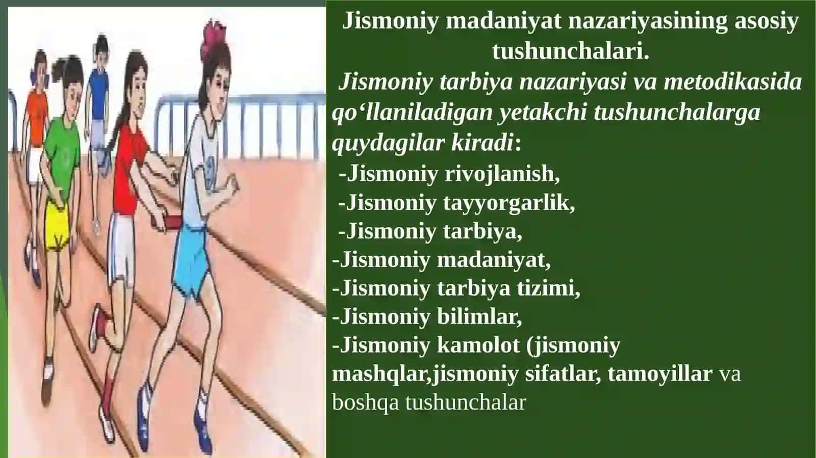 Jismoniy madaniyat nazariyasi va metodikasi fanining vazifalari 3