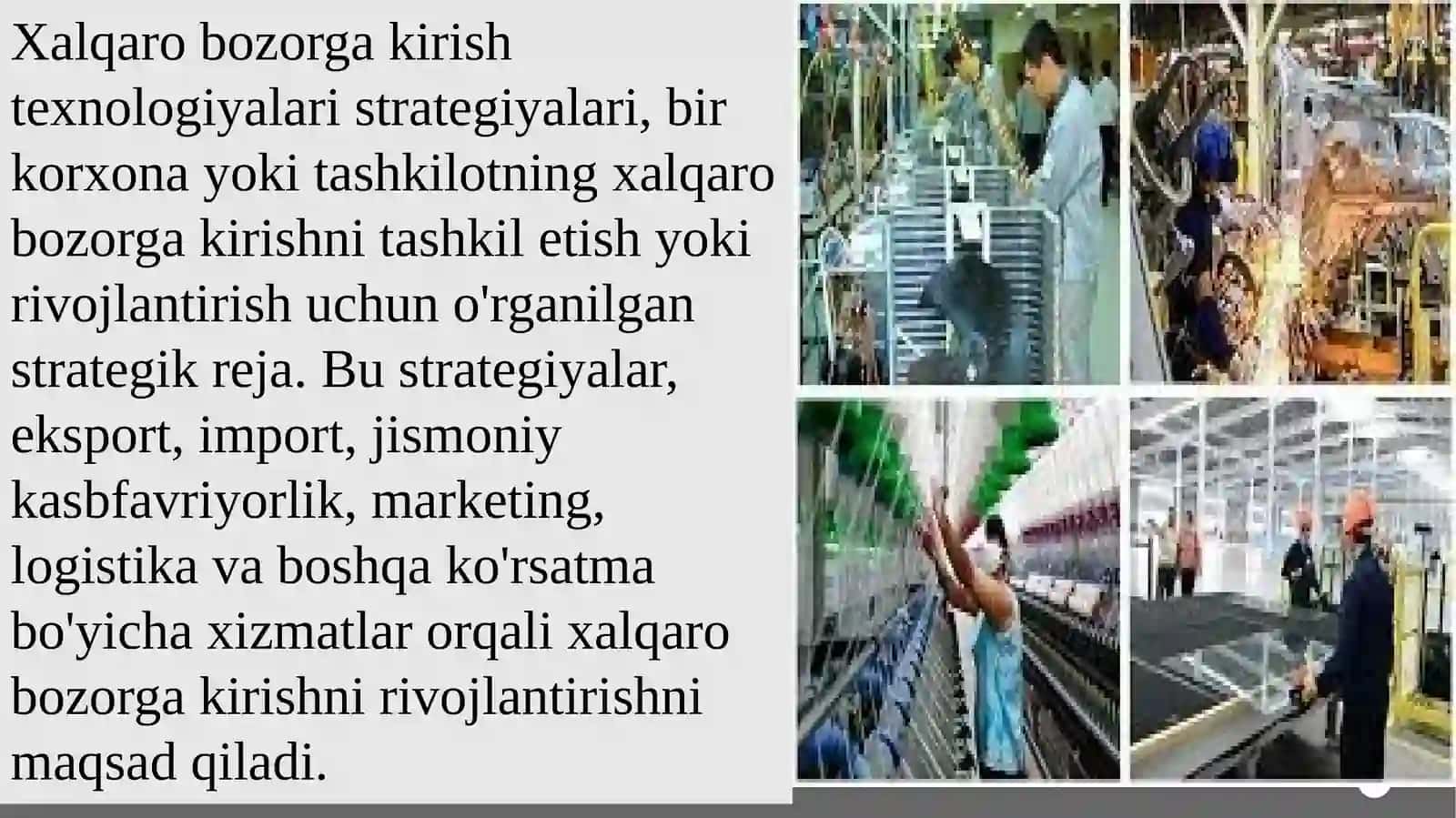 Sanoatkorxonalarining bozorqa kirish strategiyalari va xorij tajribasi 3
