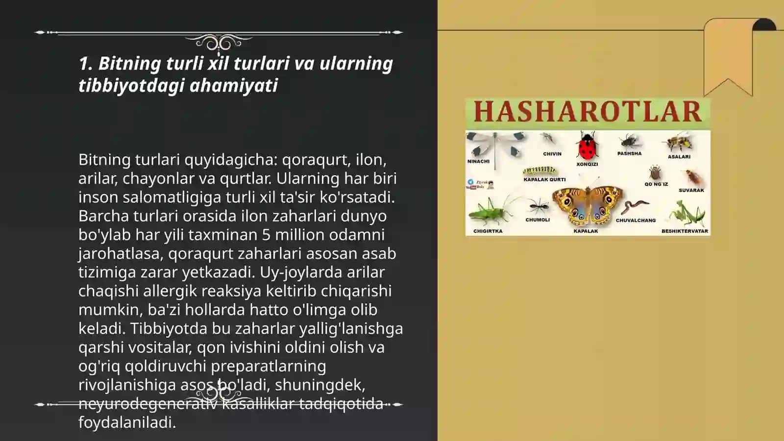 Tibbiyotda ahamiyatga ega bo'lgan hasharotlar 3
