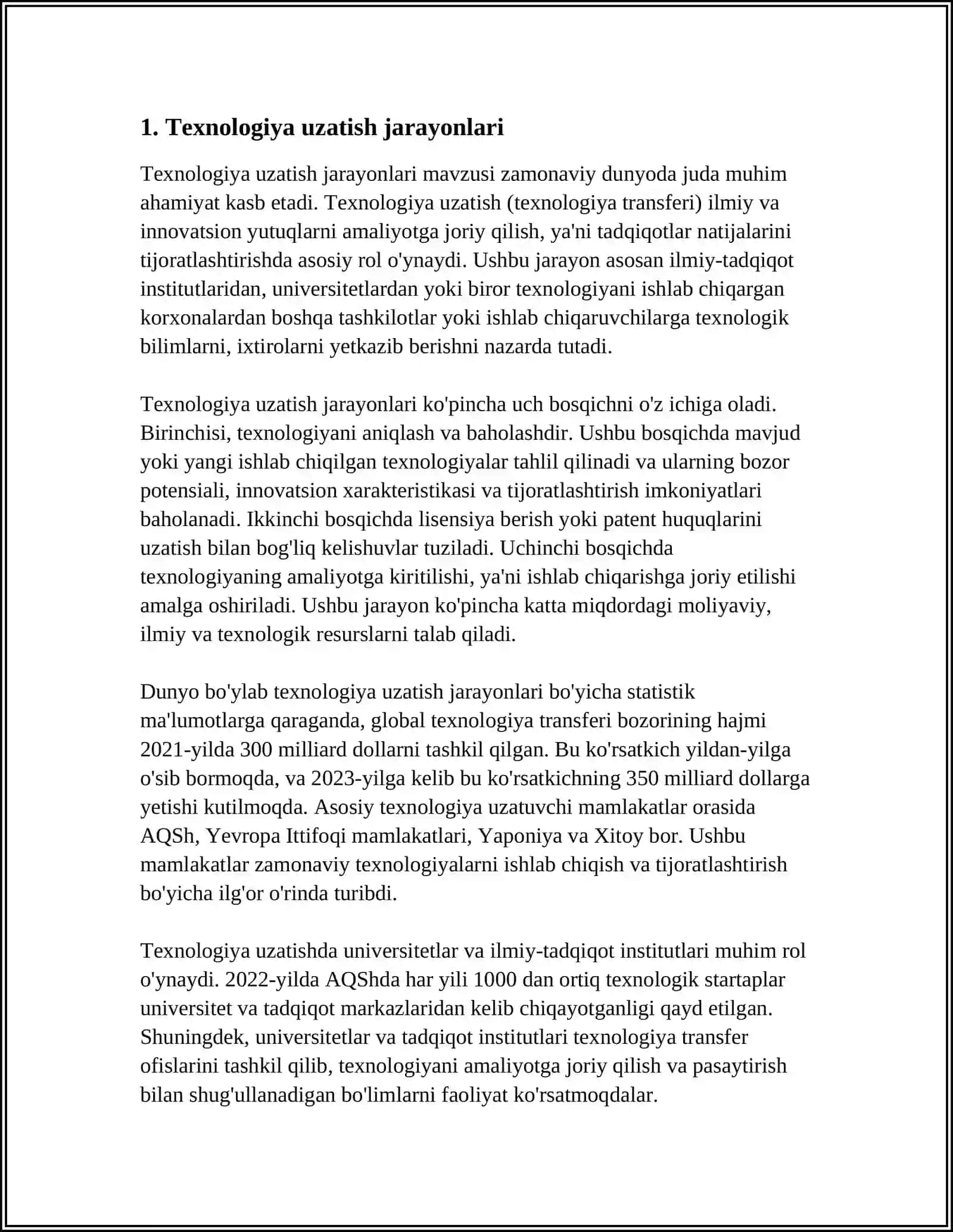 TRANSFER TEXNOLOGIYASI 3