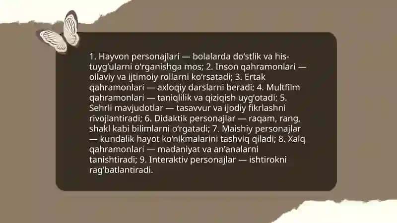 Maktabgacha yoshdagi bolalarni qôğirchoq teatri personajlari 3