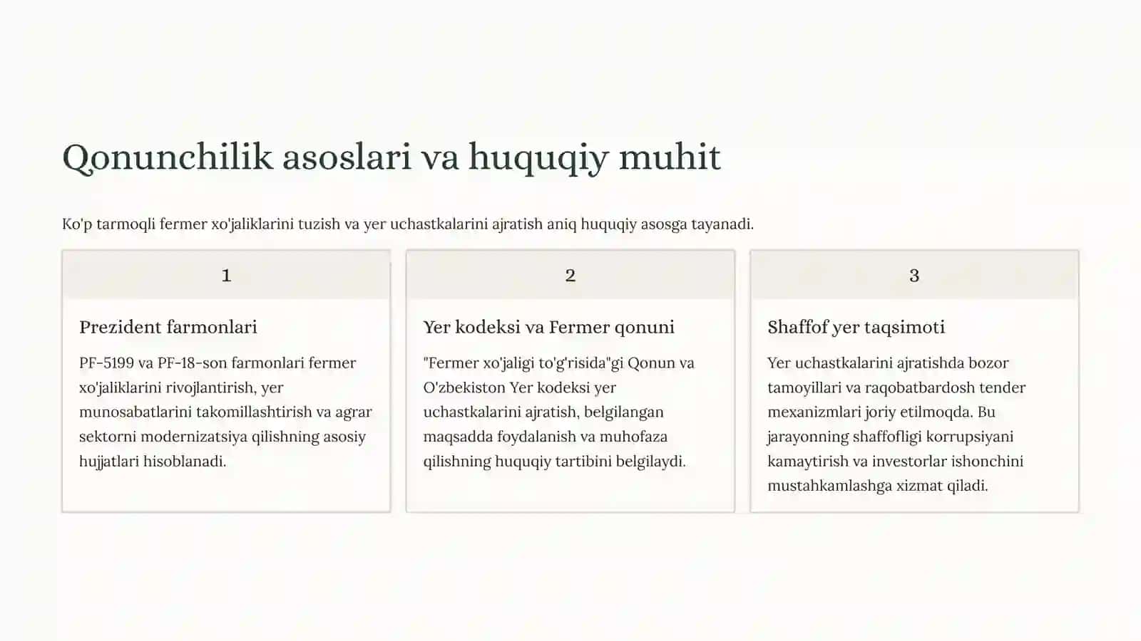 Ko'p tarmoqli fermer xo'jaliklari yerlarini tuzish va optimal joylashtirishning iqtisodiy asoslari 3