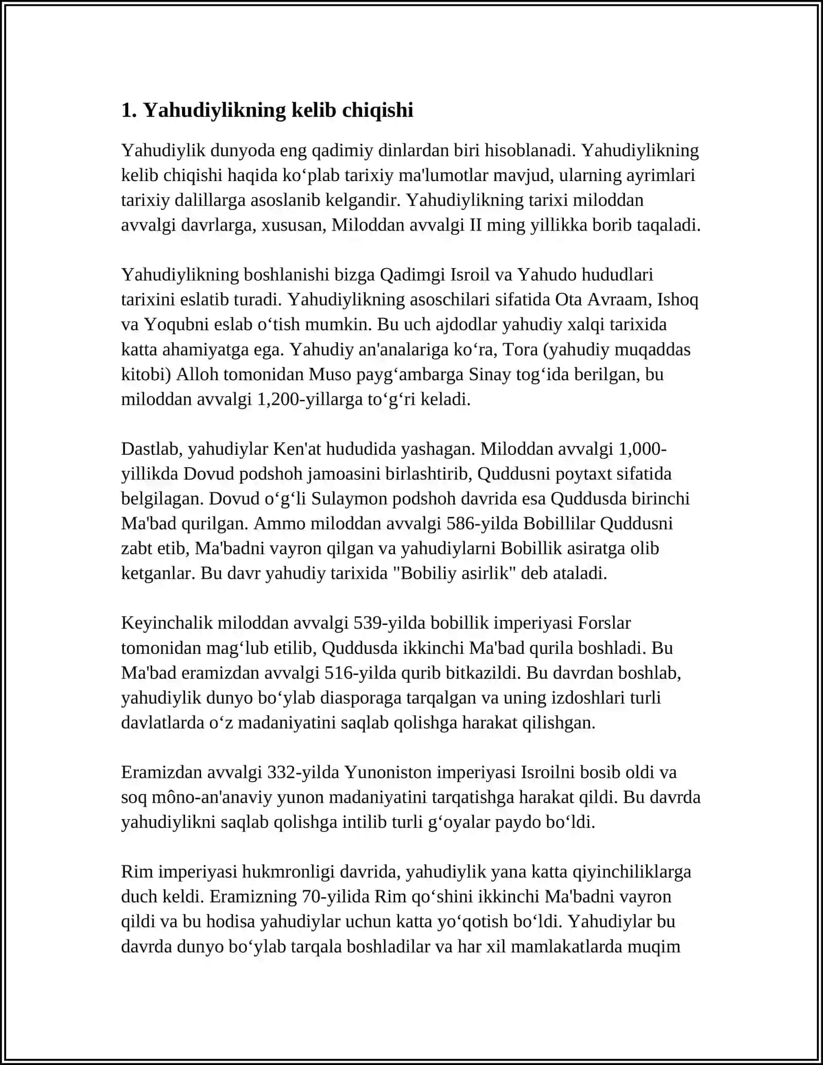 YAHUDIYLIK DINI 3