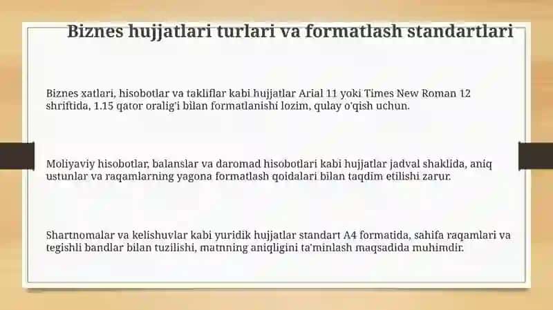 Ish yuritish hujjatlaridan namuna tayyorlash 3