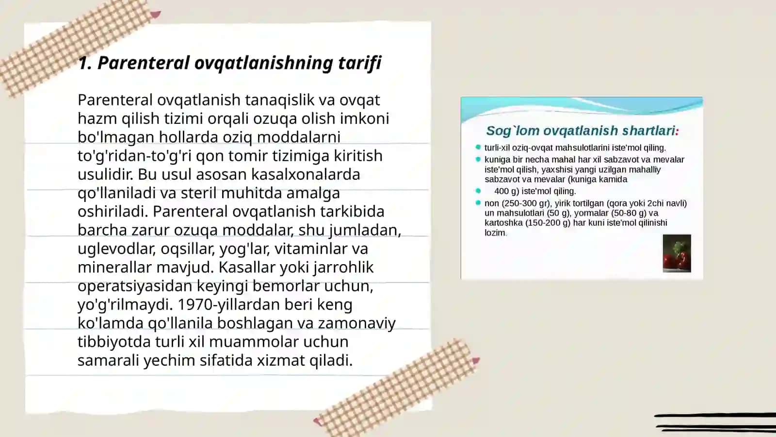 Parenteral ovqatlanish va uni klinik ahamiyati 3