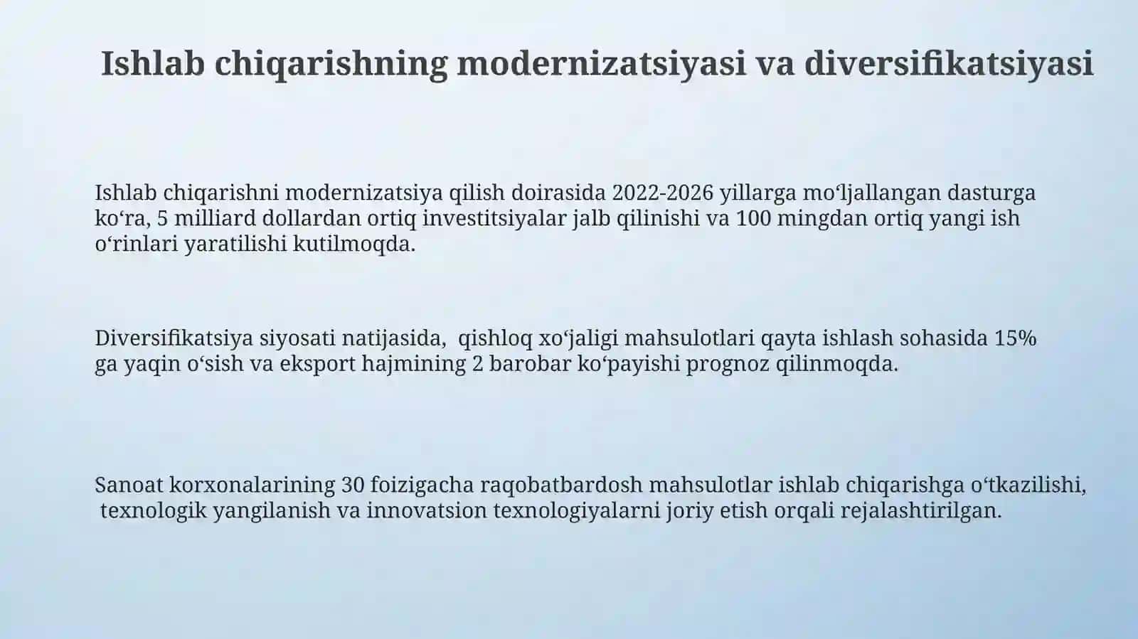 Raqobatbardosh Mahsulotlar Yurti G'oyasi 3