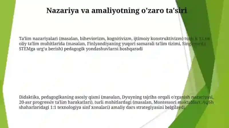 Ta'lim nazariyasi (didaktika) pedagogikaning tarkibiy qismi sifatida 3