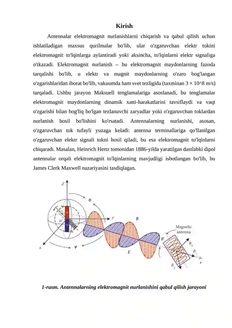 Antennalarning elektromagnit nurlanishlari 3