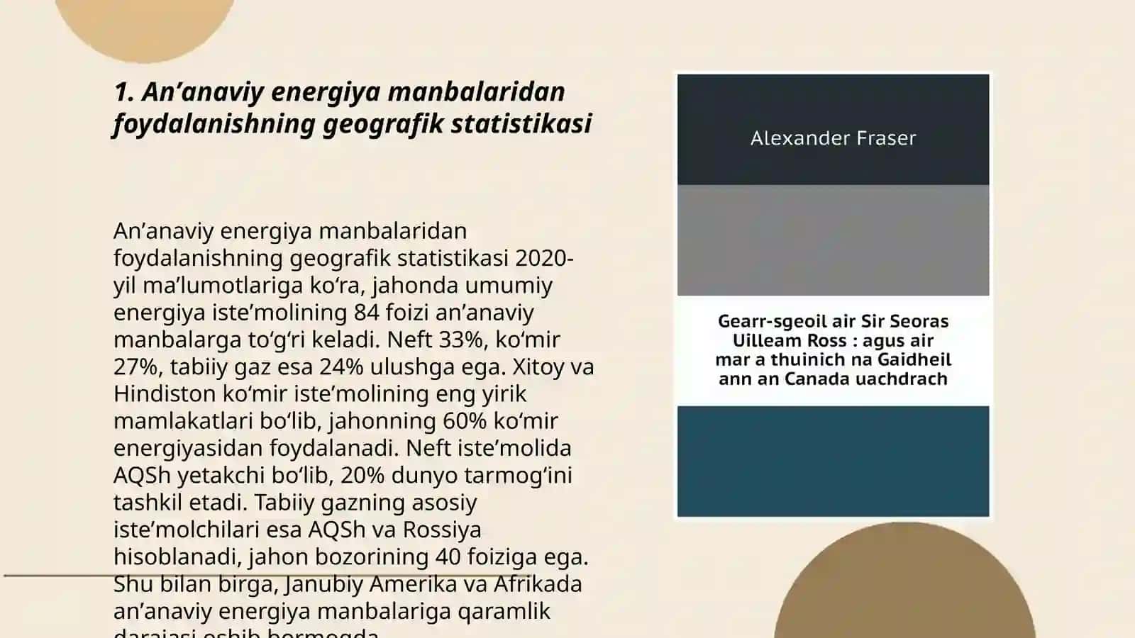Anʼanaviy va noanʼanaviy energiya manbalaridan foydalanishning statistikalari 3