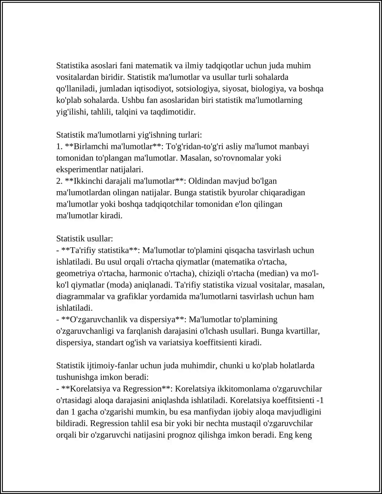 STATISTIK GURUHLASH 3