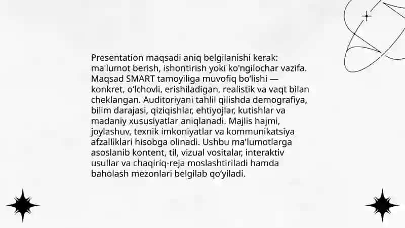 Taqdimot tayyorlash va taqdim etish usul va vositalari. 3