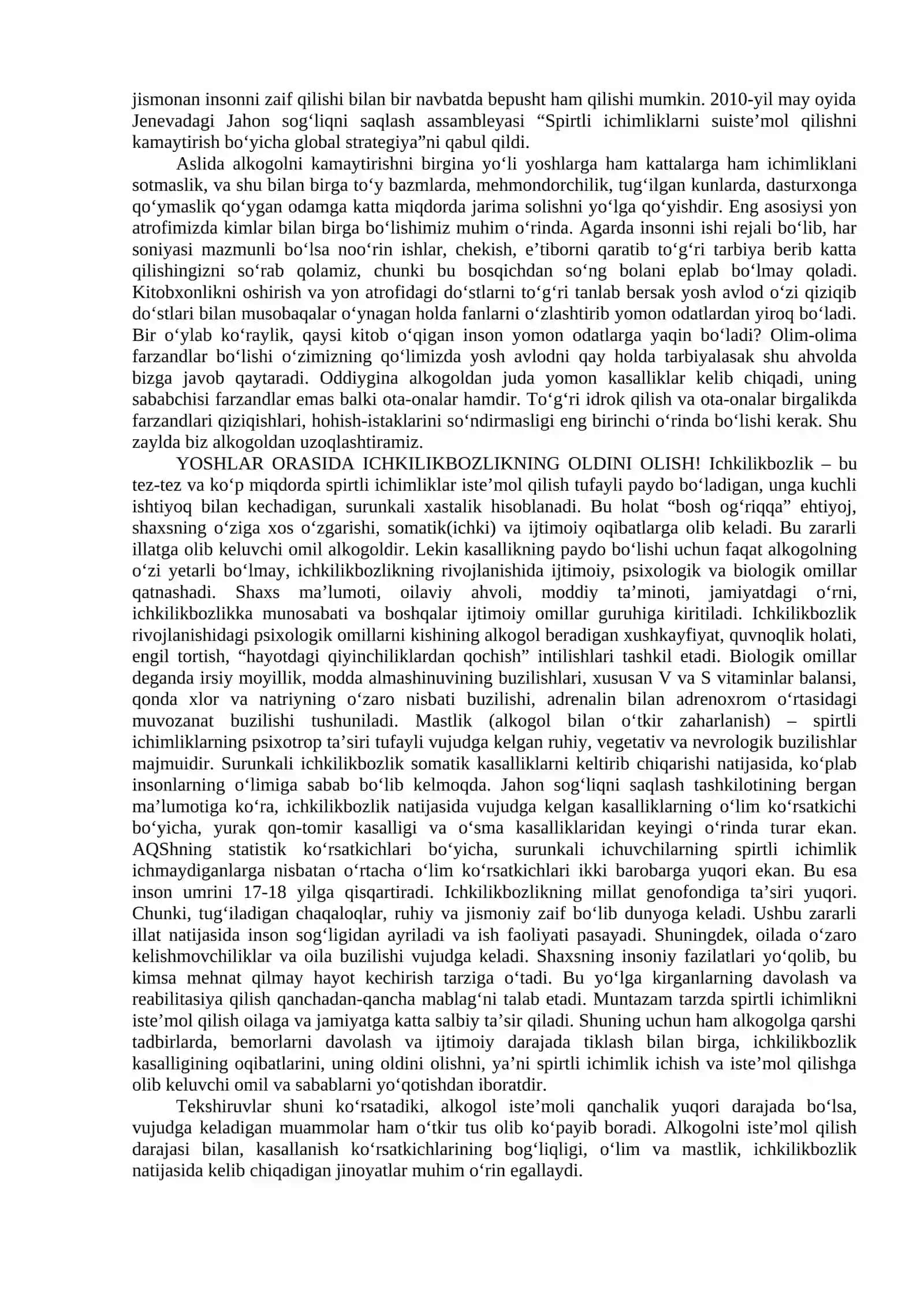 Spirtli ichimliklar iste’mol qiladigan o‘smirlar bilan faoliyat yuritish 3