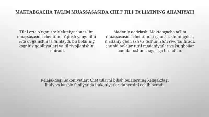 Maktabgacha TaʼLimda Chet Tillarini OʻQitish Vositalari Va Mashqlar Tizimi 3
