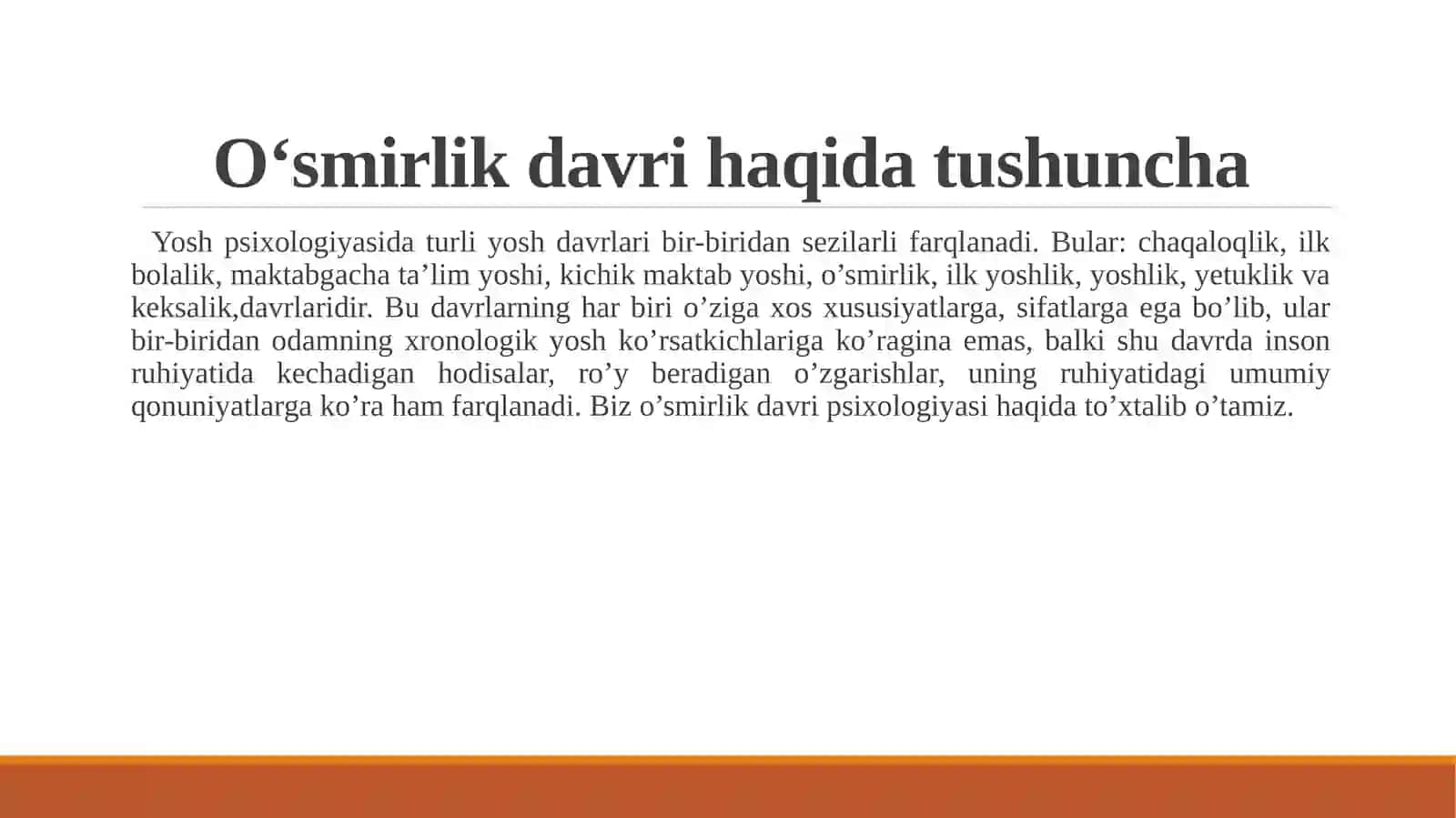 O‘SMIRLIK YOSHIDAGI O‘G‘IL VA QIZLARNING O‘ZIGA XOS PSIXOLOGIK XUSUSIYATLARI 3