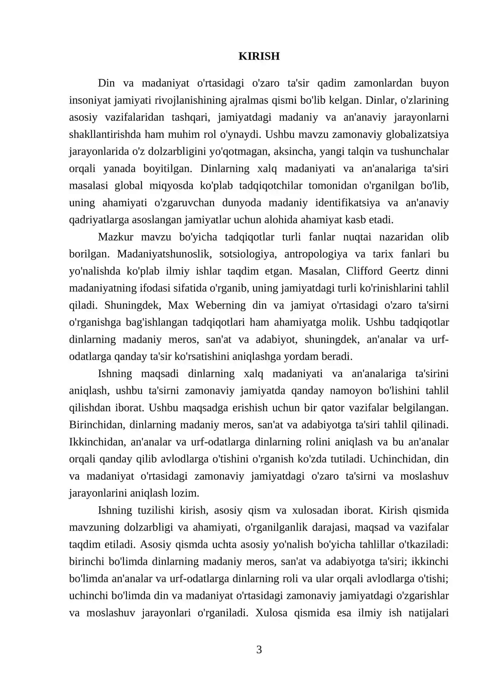 1-KURS TALABASI NODIRNING DINSHUNOSLIK FANIDAN TAYYORLAGAN REFERATI 3