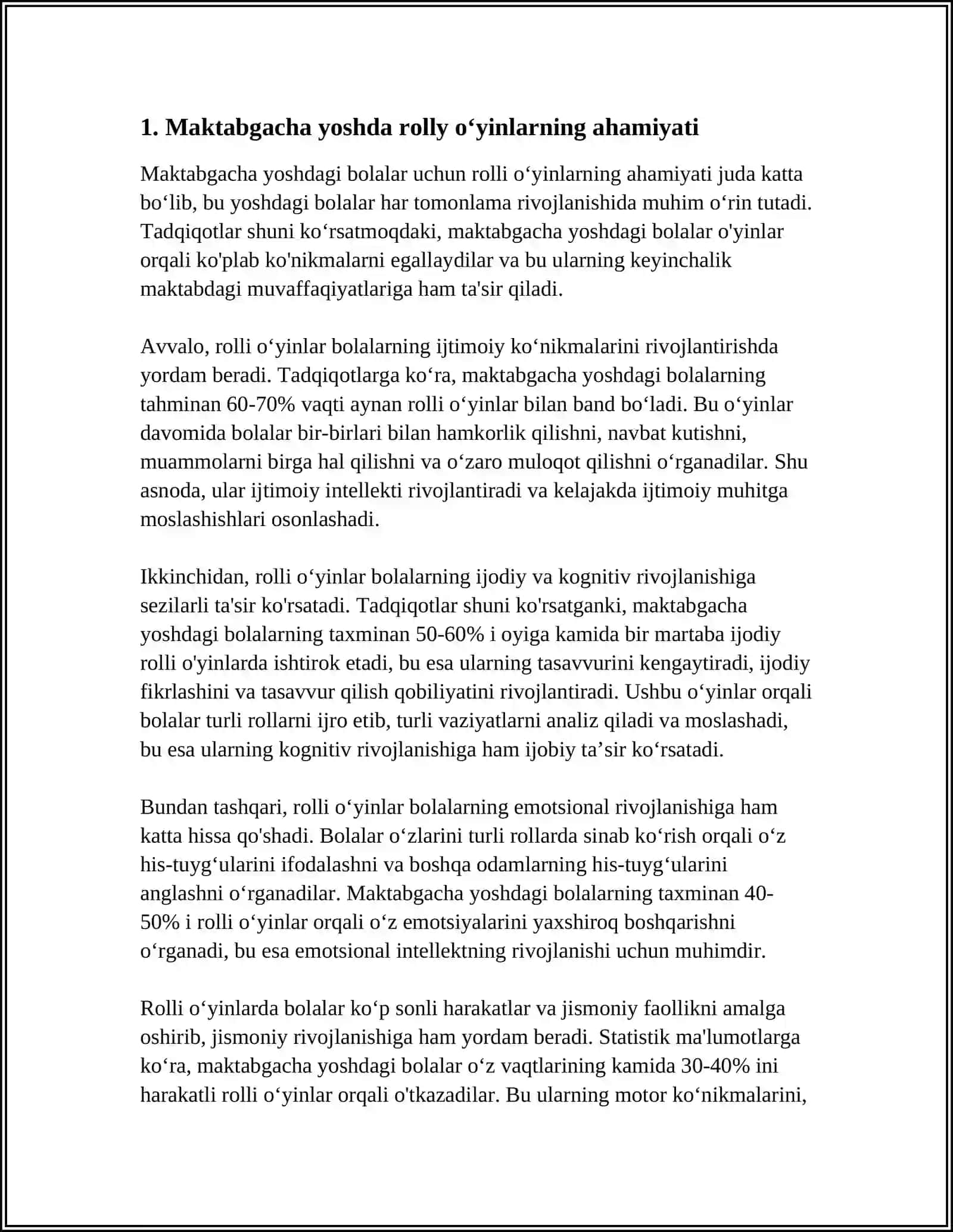 MAKTABGACHA YOSHDA ROLLI OʻYINLARNING OʻRNI VA AHAMIYATI 3