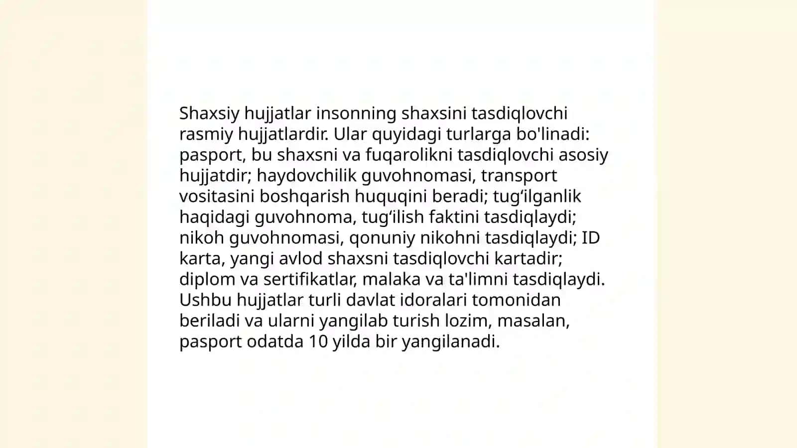Shaxsiy hujjatlar yig‘ma jildi 3