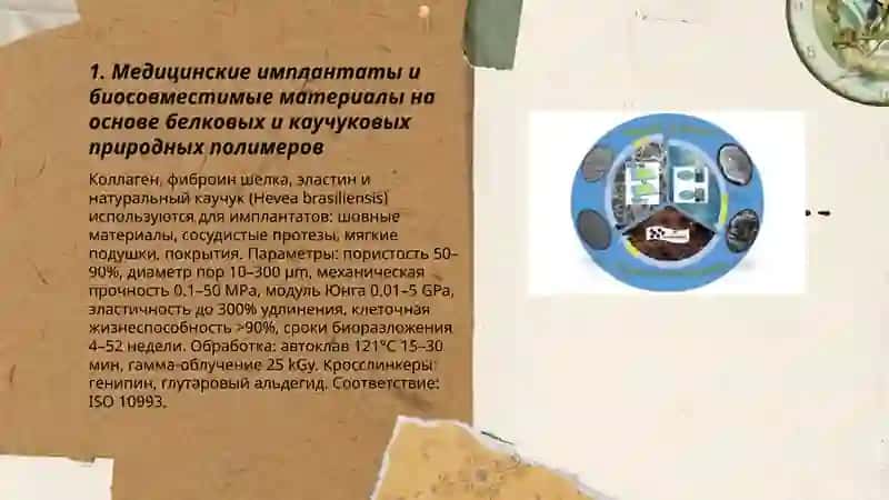 Применение белковых и каучуковых природных полимеров в разных отраслях 3