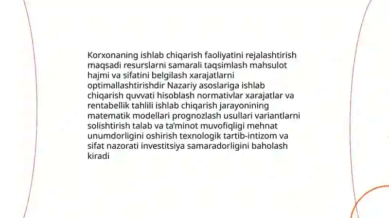 Korxonaning ishlab chiqarish faoliyati nazariy va amaliy tahlili 3